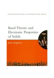 Band Theory and Electronic Properties of Solids