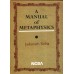 A MANUAL OF METAPHYSICS