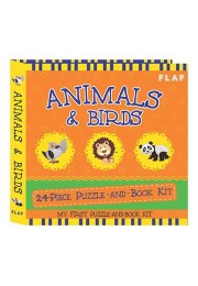 FLAP - 24 piece Puzzle + Book - Animals &amp; Birds