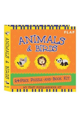 FLAP - 24 piece Puzzle + Book - Animals &amp; Birds