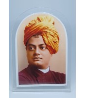 Statue frame of Swami Vevekananda, Laminated photo