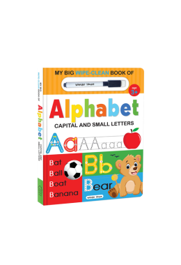 My Big Wipe And Clean Book of Alphabet for Kids : Capital And Small Letters