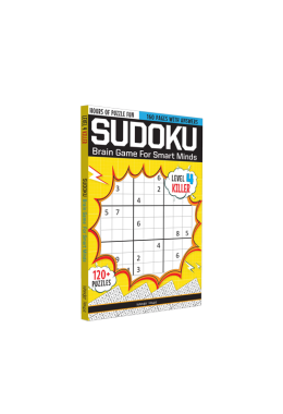 Sudoku - Brain Games For Smart Minds Level 4 Killer : Brain Booster Puzzles for Kids, 120+ Fun Games