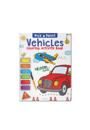 Pick and Paint Coloring Activity Book For Kids: Vehicles