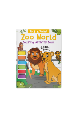 Pick and Paint Coloring Activity Book For Kids: Zoo World