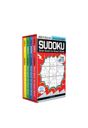 Sudoku - Brain Games For Smart Minds Box Set Of 4 Books : Brain Booster Puzzles for Kids, 480 + Fun Games. Combo of Easy, Hard, Killer, Complex Levels.