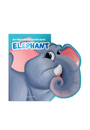 My First Shaped Board book - Elephant, Die-Cut Animals, Picture Book for Children