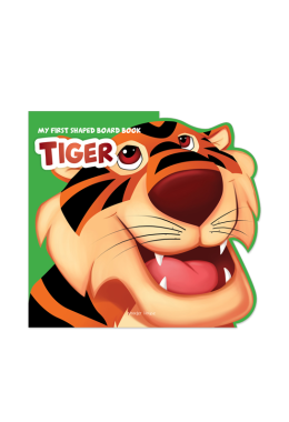 My First Shaped Board book - Tiger, Die-Cut Animals, Picture Book for Children