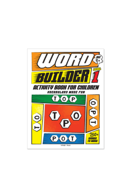 Word Builder Activity Book For Children - Make Meaningful Words With The Given Letters - Level 1