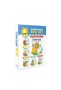 Colouring Books Super Boxset: Pack of 6 Crayon Copy Colour Books for Kids