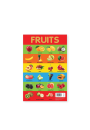 Fruits Chart - Early Learning Educational Chart For Kids: Perfect For Homeschooling, Kindergarten and Nursery Students (11.5 Inches X 17.5 Inches)