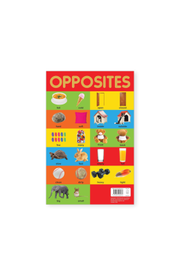 Opposites Chart - Early Learning Educational Chart For Kids: Perfect For Homeschooling, Kindergarten and Nursery Students (11.5 Inches X 17.5 Inches)