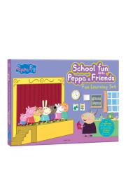 Peppa Pig - School Fun With Peppa & Friends : Fun Learning Set (With Wipe And Clean Mats, Coloring Sheets, Stickers, Appreciation Certificate, Crayon Set And Pen)