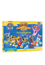 Nickelodeon Paw Patrol - Mighty Pups Super Paws : Fun Learning Set (With Wipe And Clean Mats, Coloring Sheets, Stickers, Crayon Set, Appreciation Certificate And Pen)