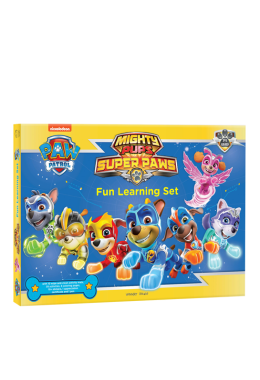 Nickelodeon Paw Patrol - Mighty Pups Super Paws : Fun Learning Set (With Wipe And Clean Mats, Coloring Sheets, Stickers, Crayon Set, Appreciation Certificate And Pen)