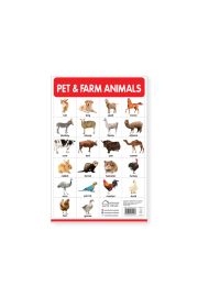 Pet And Farm Animals - My First Early Learning Wall Chart: For Preschool, Kindergarten, Nursery And Homeschooling (19 Inches X 29 Inches)